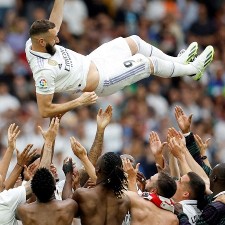 O Real Madrid despediu-se de três jogadores veteranos no Estádio Santiago Bernabéu